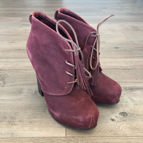 STEVE MADDEN ~ sashay burgundy platform booties - Picture 2 of 8